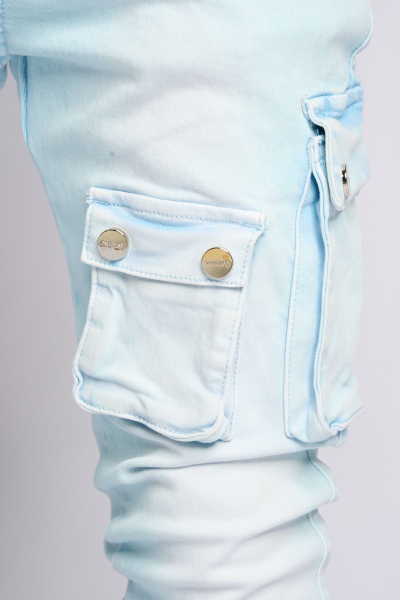 PHEELINGS PHEELING ALONE STACK CARGO DENIM (POWDER BLUE)