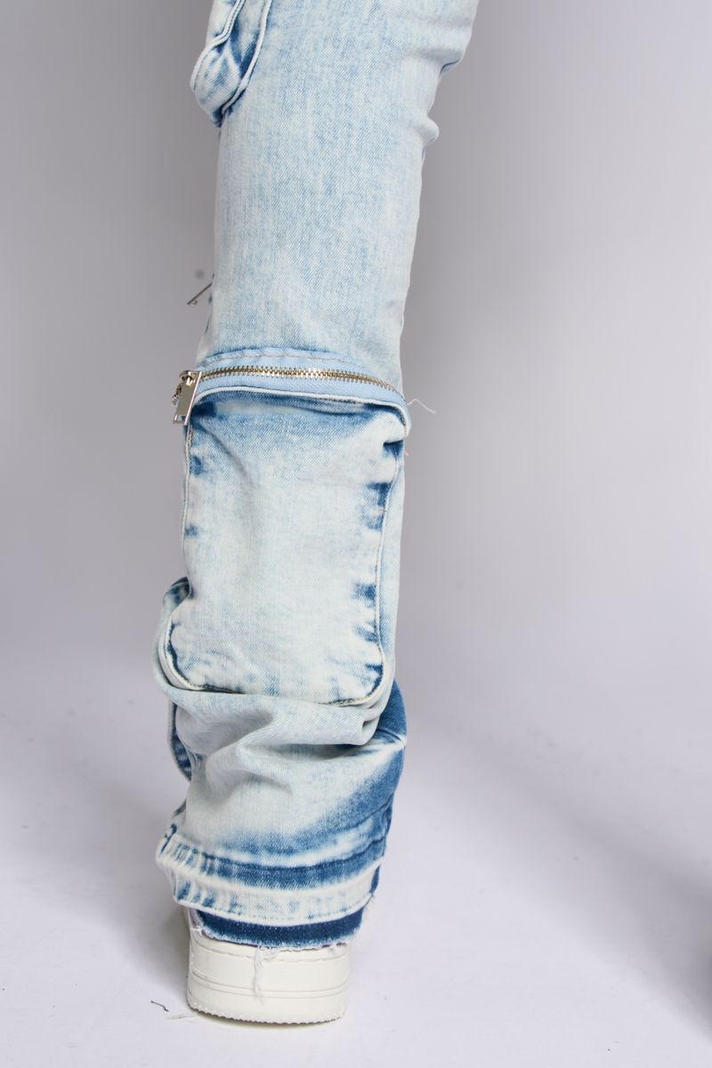 PHEELINGS JOURNEY TO GREATNESS FLARE STACK DENIM (LIGHT BLUE)