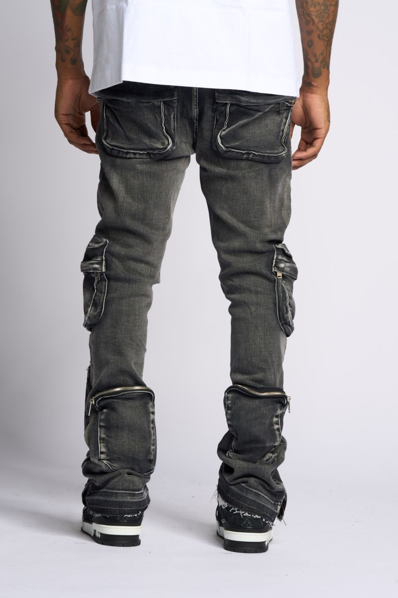 PHEELINGS JOURNEY TO GREATNESS FLARE STACK DENIM (BLACK)