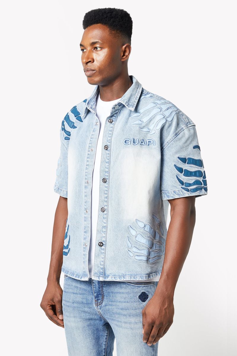 GUAPI Aqua Blue Hell Dragger Shirt