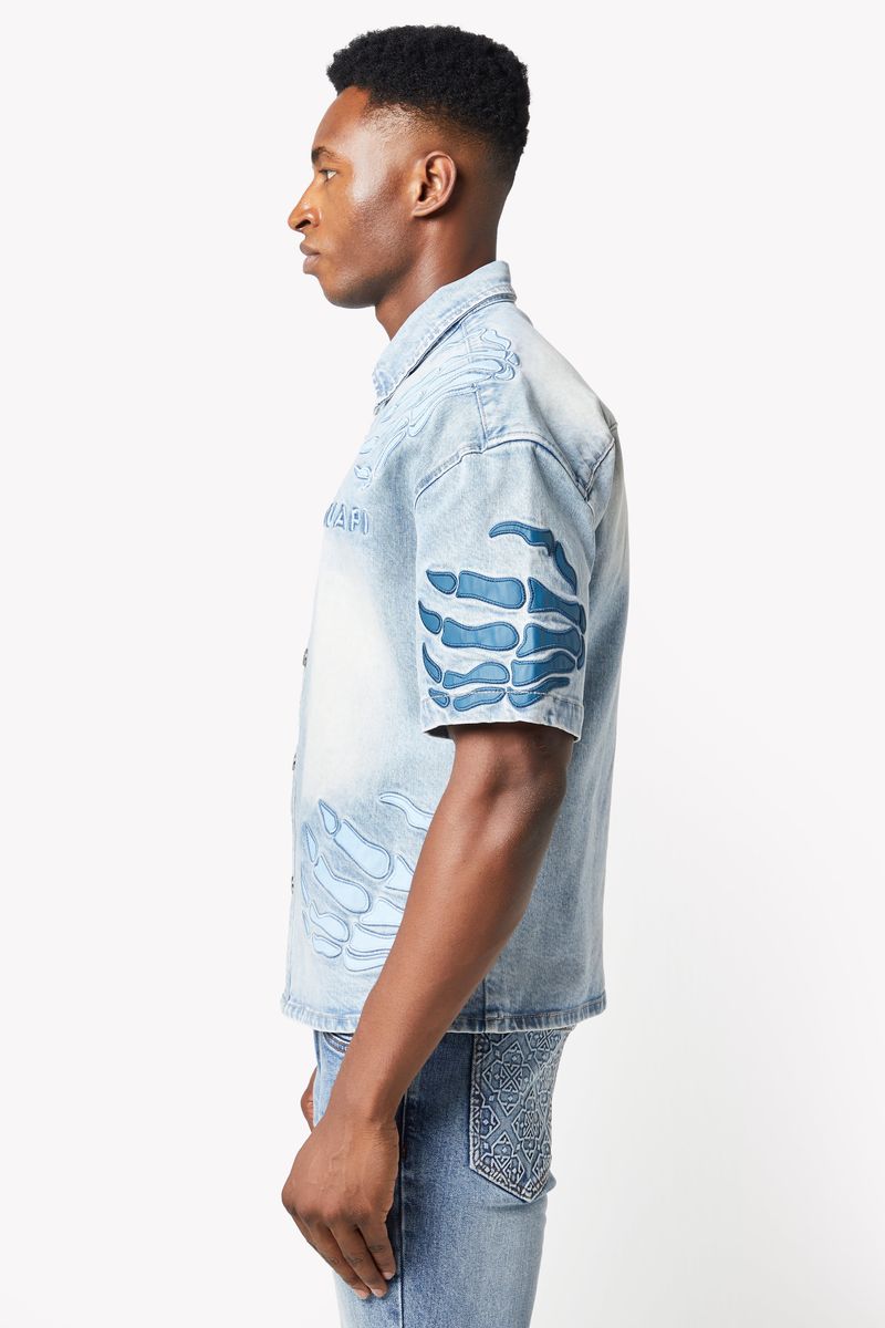 GUAPI Aqua Blue Hell Dragger Shirt
