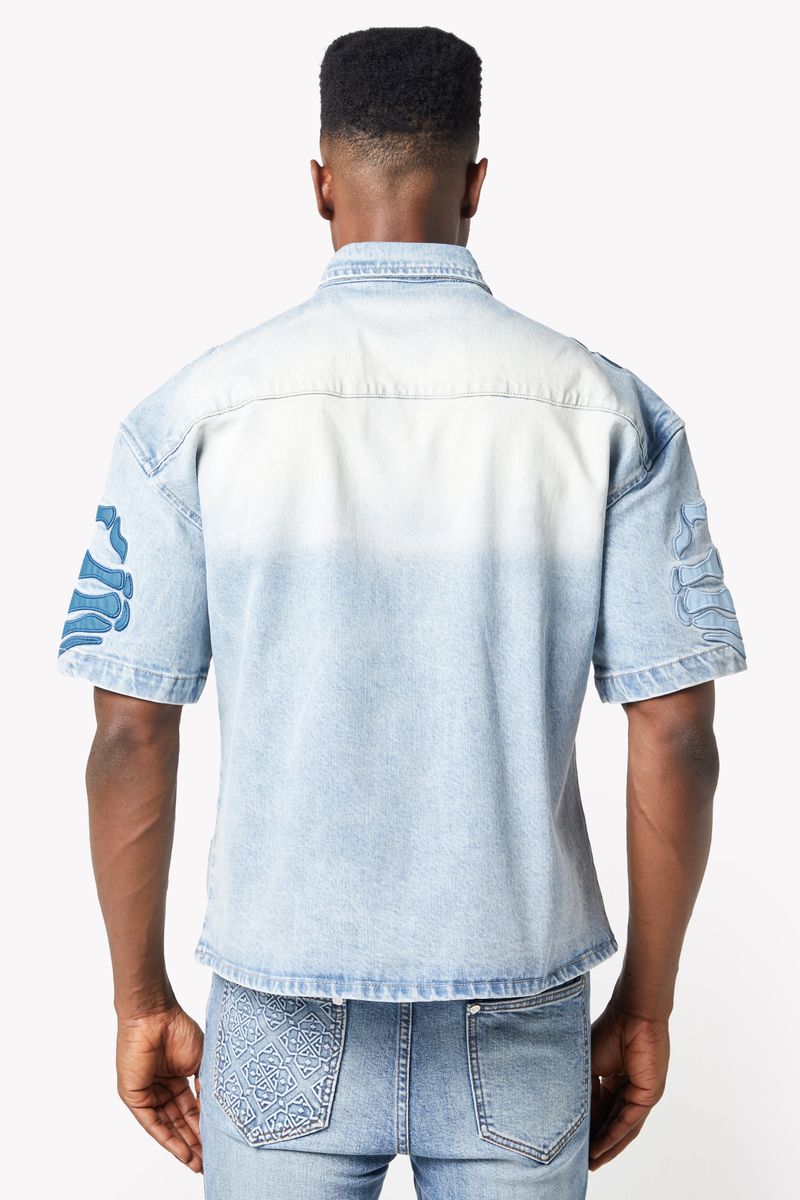GUAPI Aqua Blue Hell Dragger Shirt