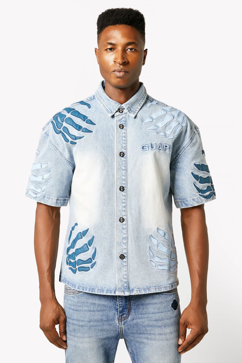 GUAPI Aqua Blue Hell Dragger Shirt