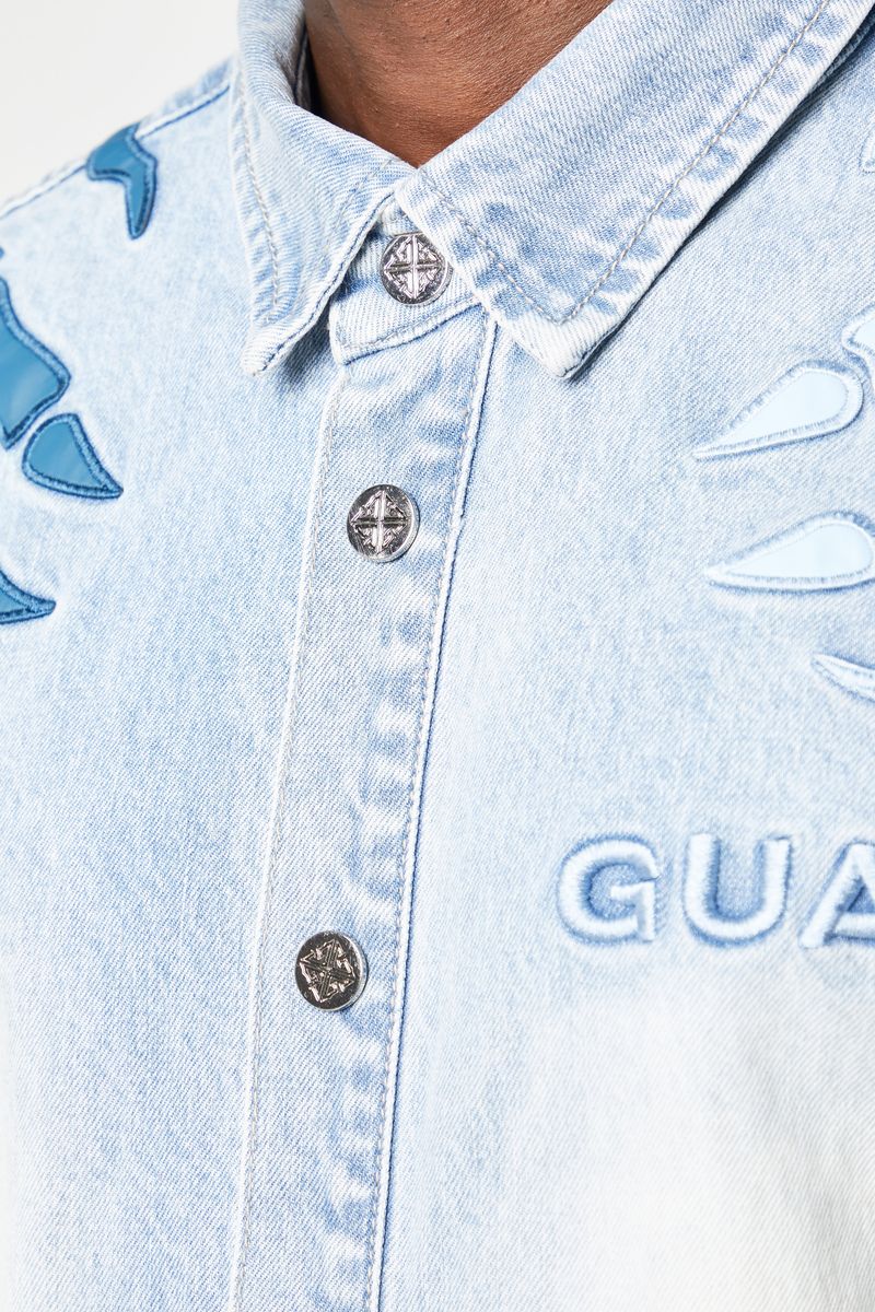 GUAPI Aqua Blue Hell Dragger Shirt
