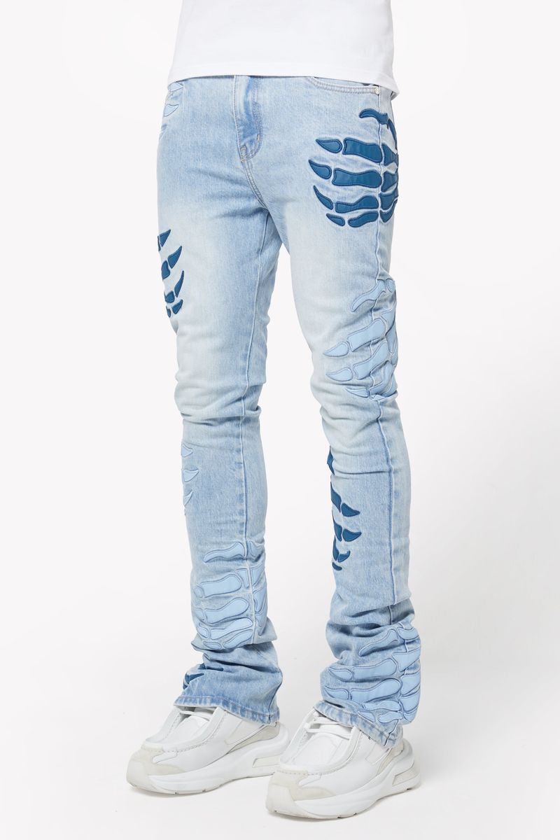 GUAPI Aqua Blue Hell Dragger Denim