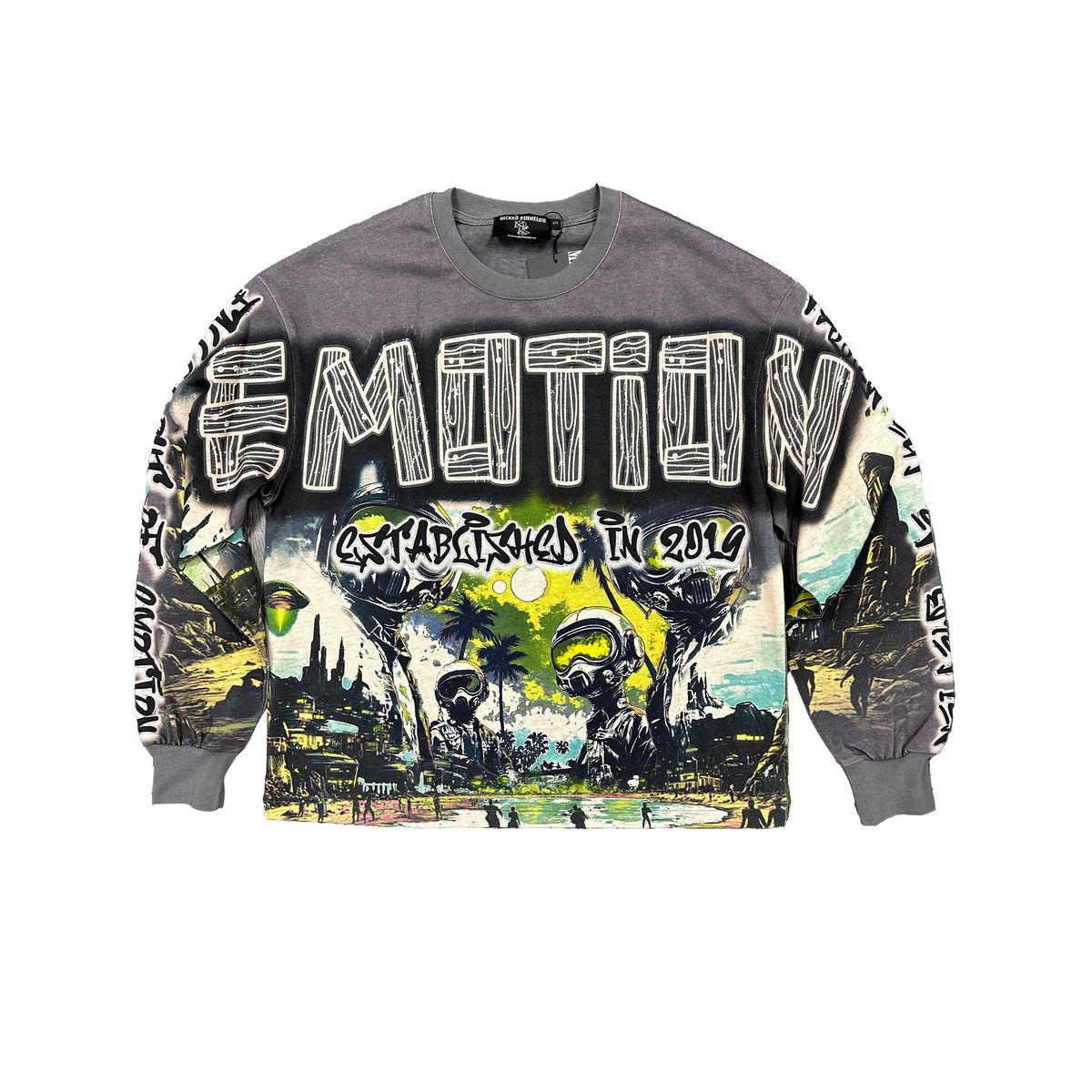MIXED EMOTIONS Grey “UFO” long sleeve (Grey)