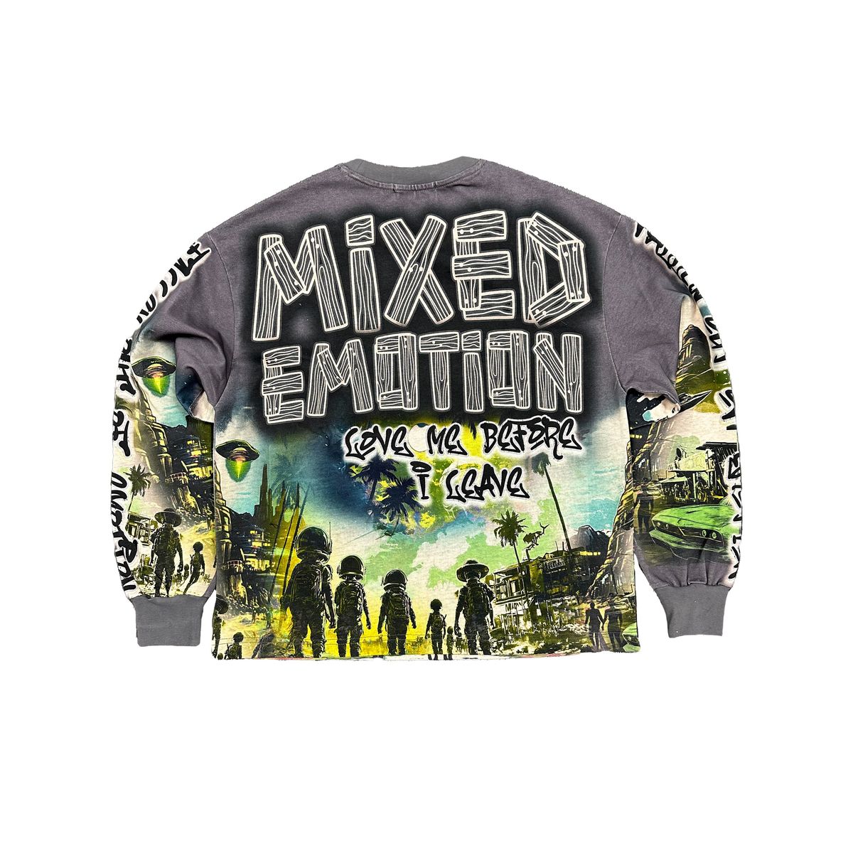 MIXED EMOTIONS Grey “UFO” long sleeve (Grey)
