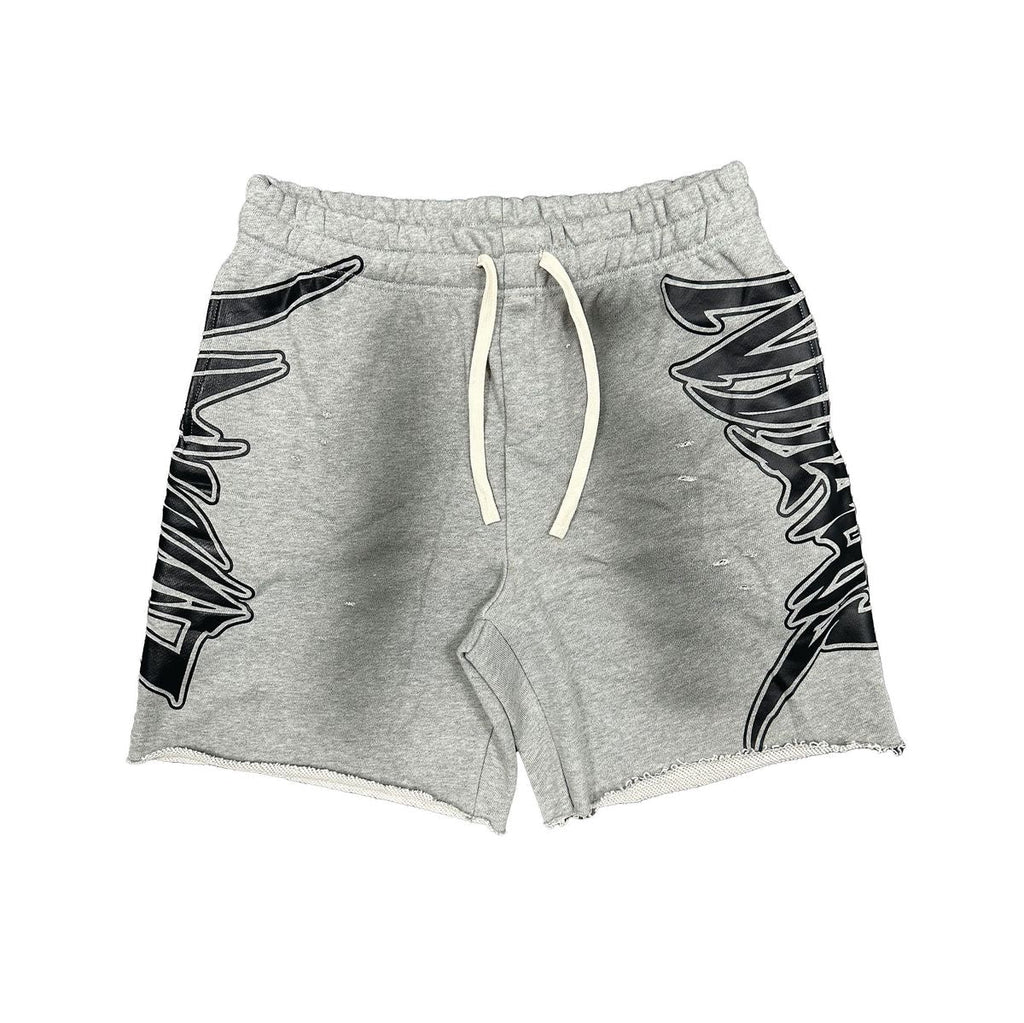 Mixed Emotions Grey Faded Shorts