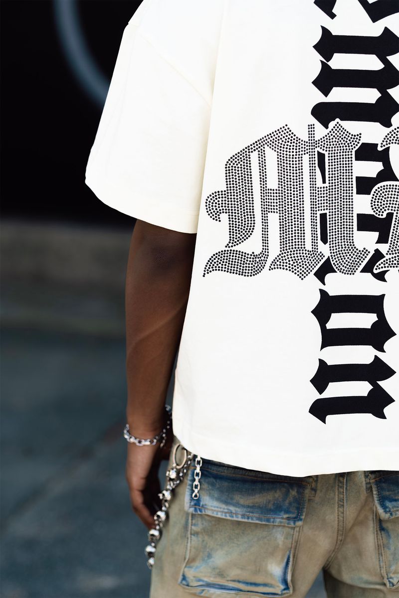 MIXED EMOTIONS White Angel Rhinestone Tee