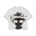 MIXED EMOTIONS White Pearl Cropped Tee