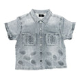 Mixed Emotions Paisley Denim Blue Shirt (Blue)