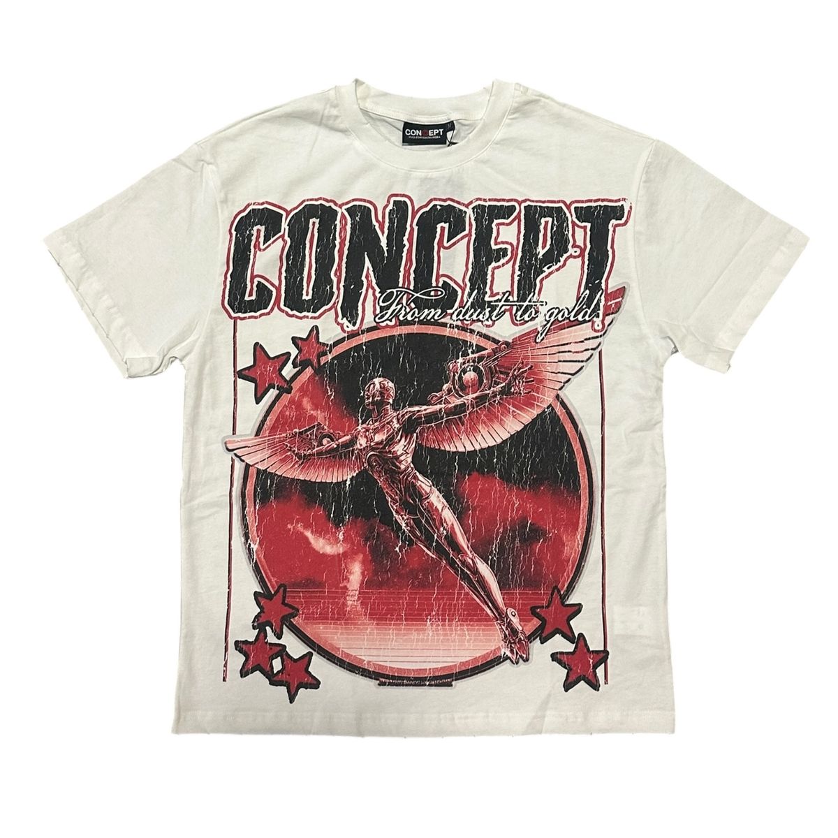 Concept LA "DUST TO GOLD" TEE-WHT/R