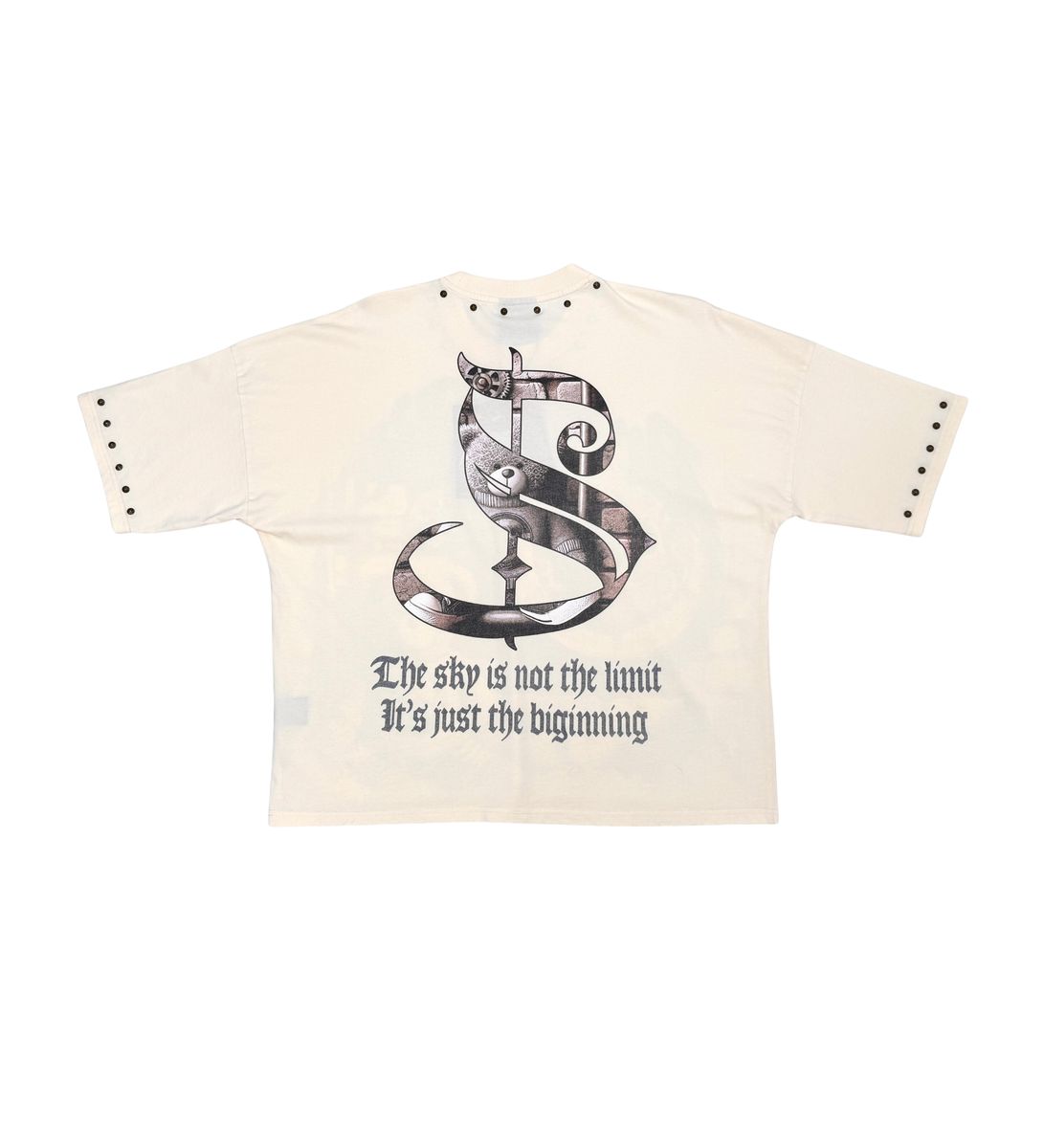 Stray wide & crop fit tee (NATURAL)