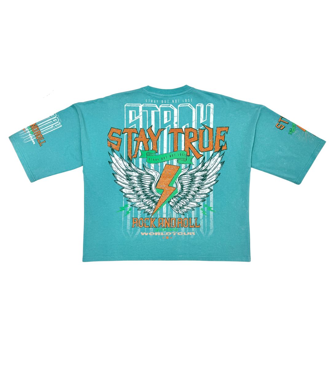 Stray 3/4 sleeve tee (TEAL)