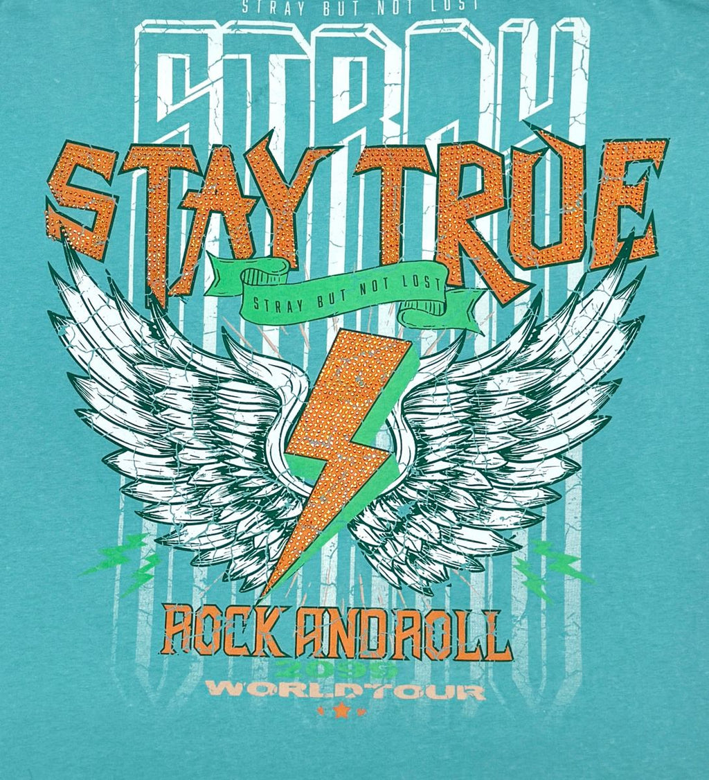 Stray 3/4 sleeve tee (TEAL)
