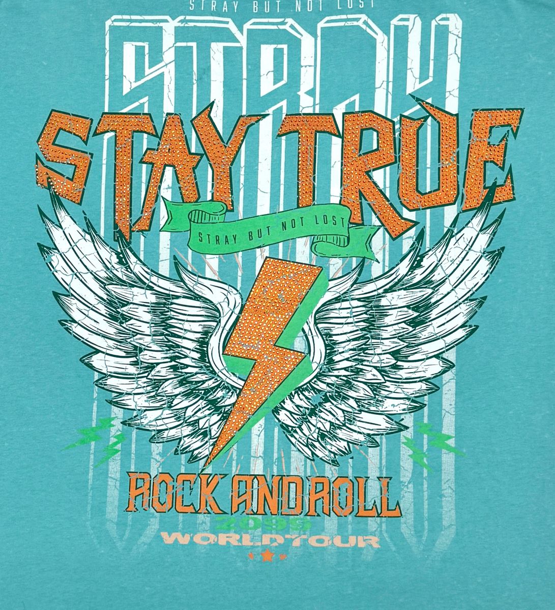 Stray 3/4 sleeve tee (TEAL)