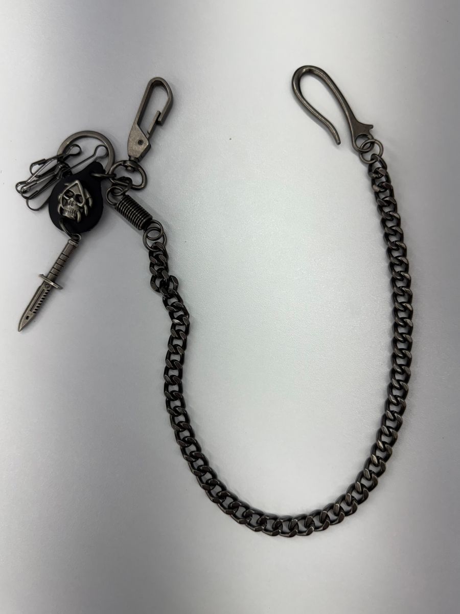 DRUNZ METAL SKULL FACE POCKET CHAIN