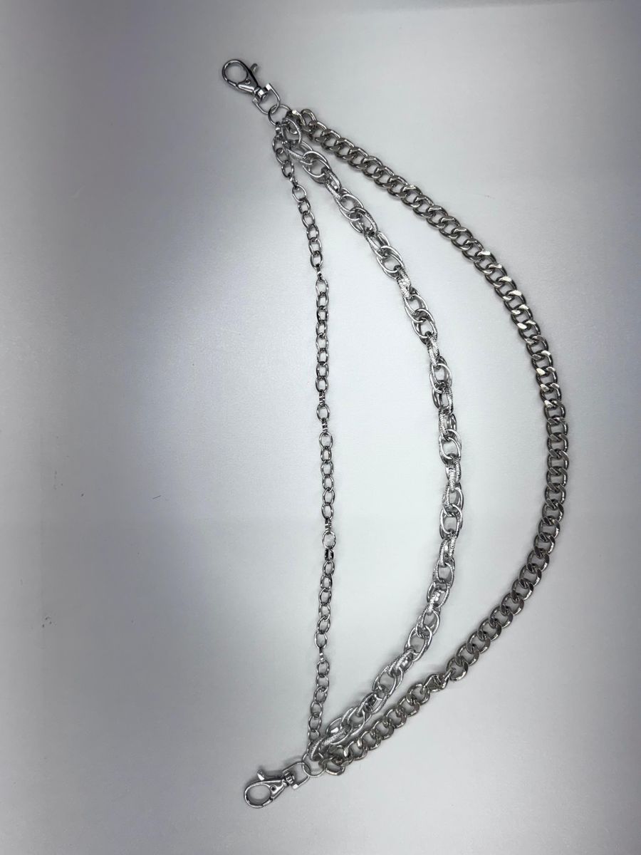 DRUNZ 3 LAYER SILVER WALLET CHAIN