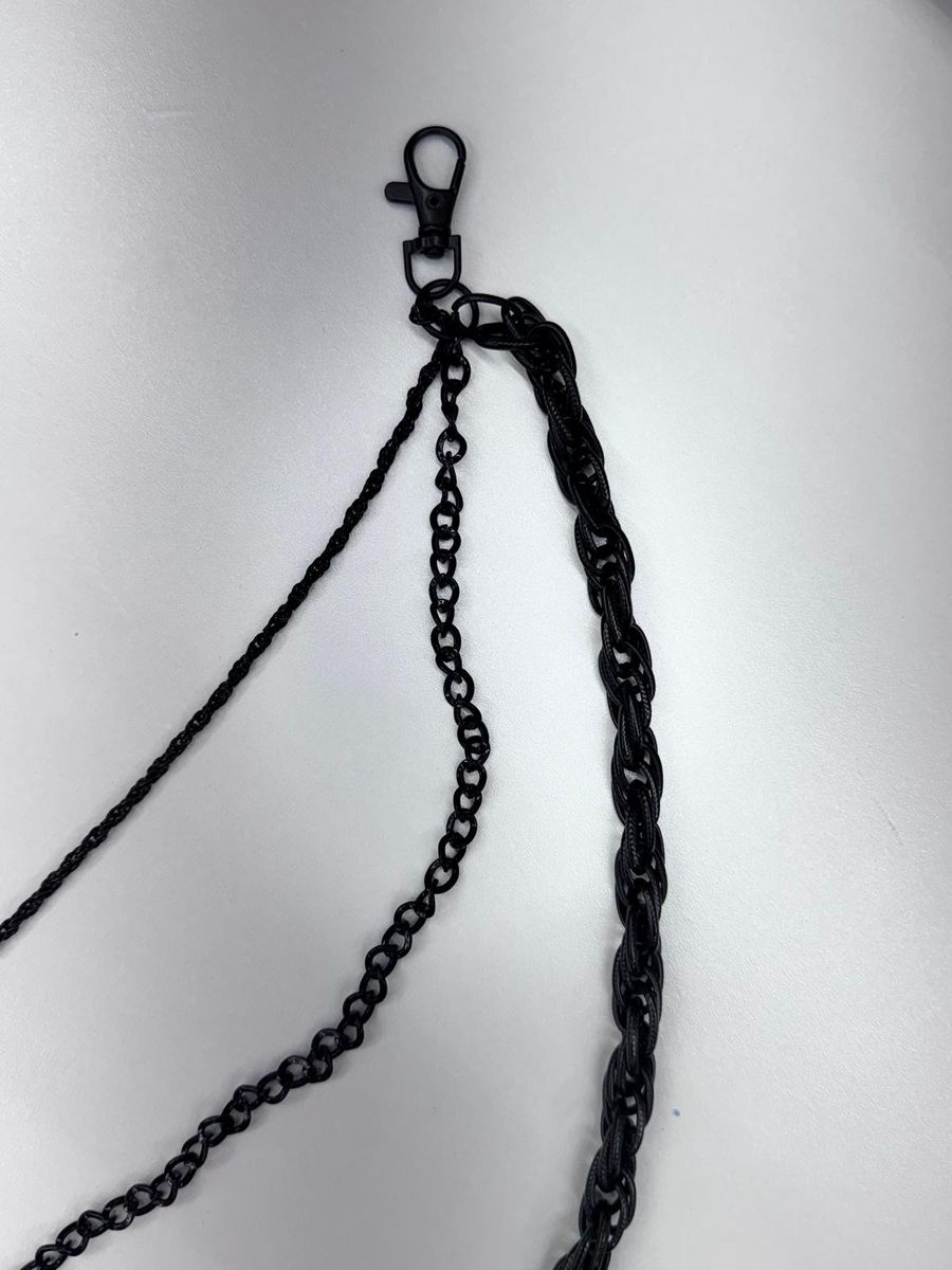 DRUNZ 3 LAYER BLK WALLET CHAIN