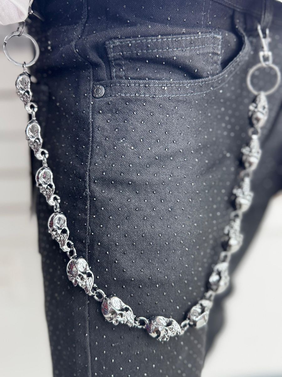 DRUNZ BLK SKELETON WALLET CHAIN