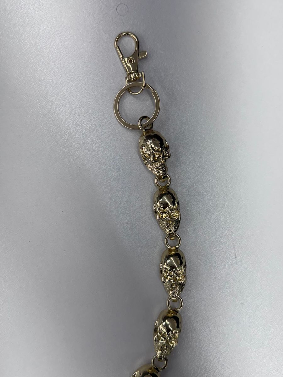 DRUNZ GOLD SKULL WALLET CHAIN