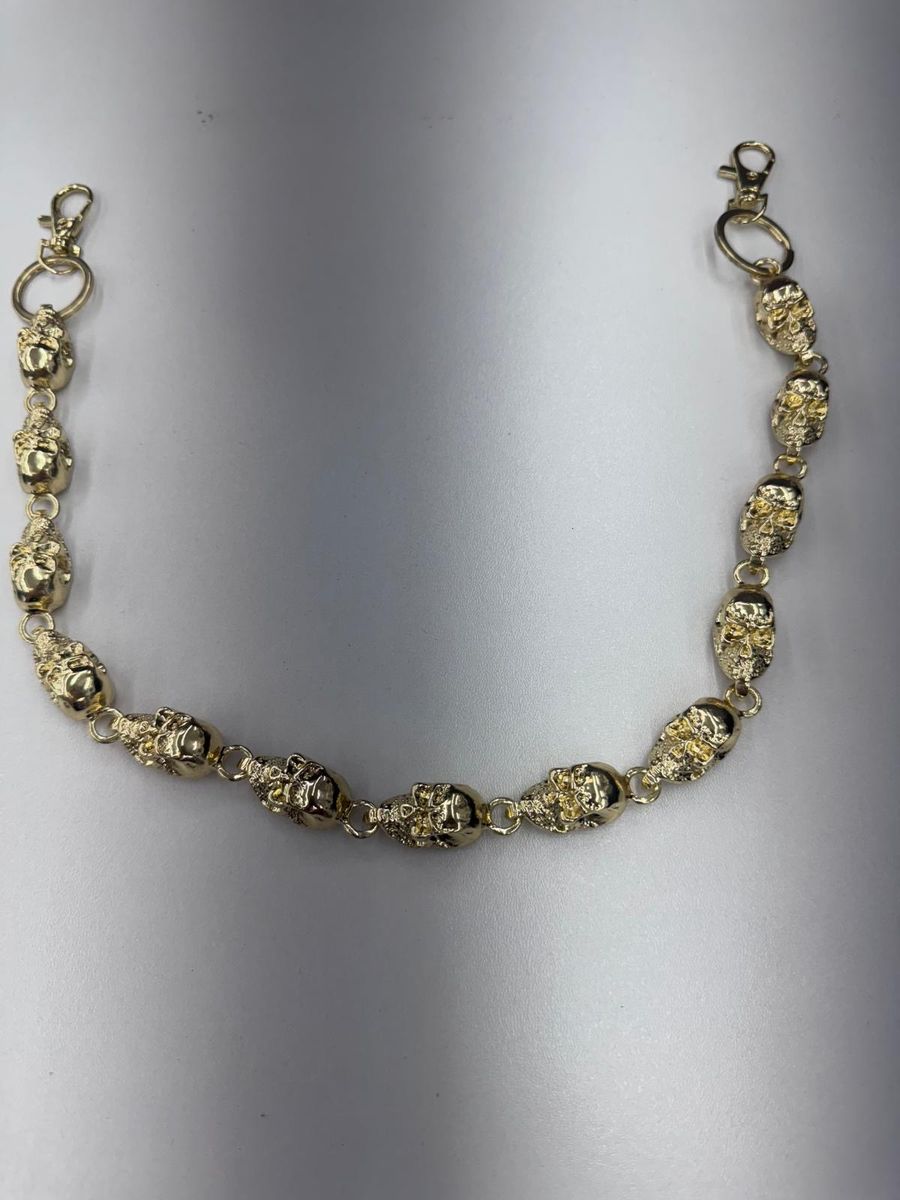 DRUNZ GOLD SKULL WALLET CHAIN