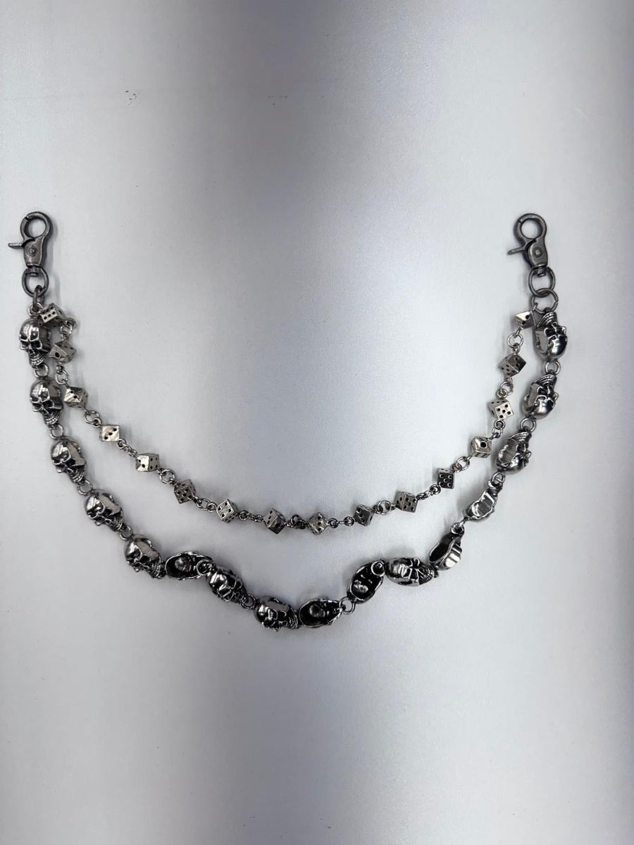 DRUNZ DICE AND SKELETON HEAD WALLET CHAIN