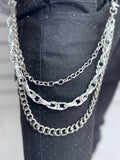 DRUNZ 3 LAYER SILVER WALLET CHAIN