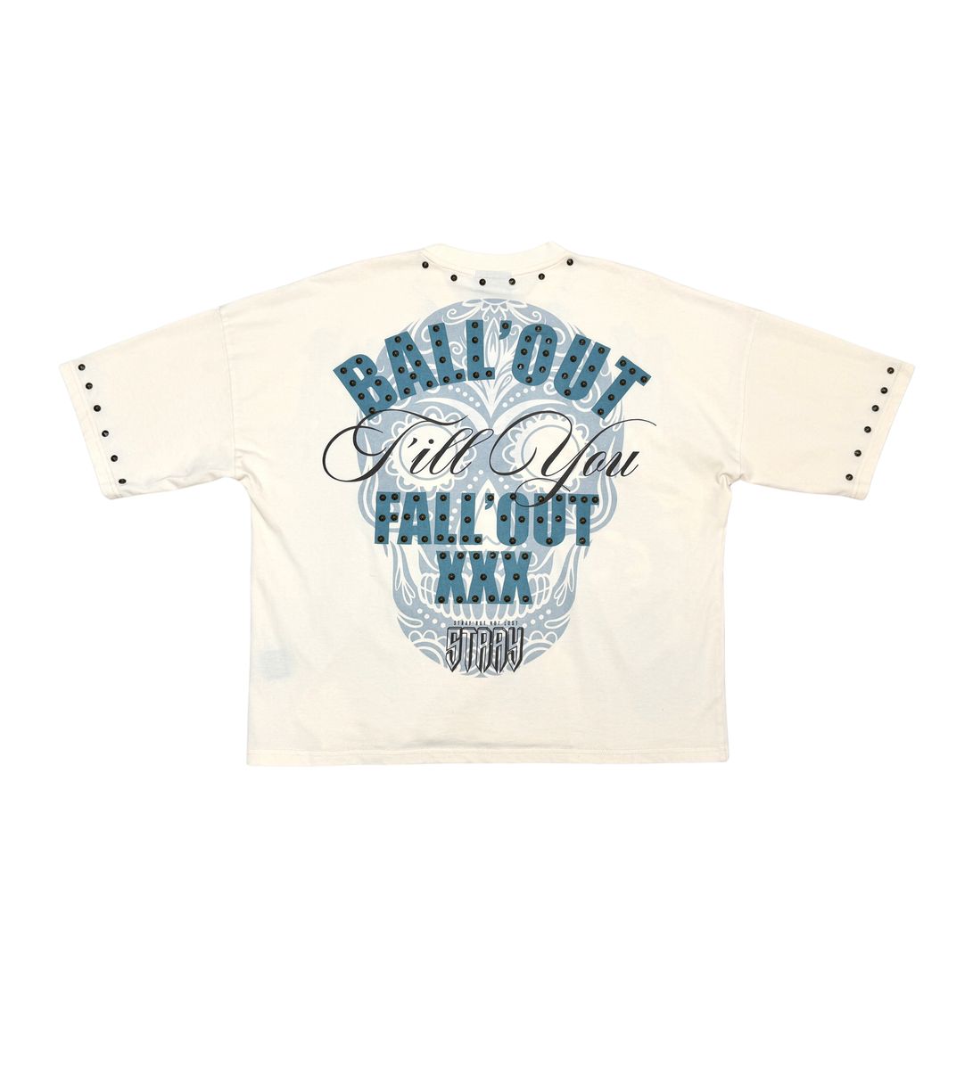 Stray Motivations wide & crop fit tee (Natural)