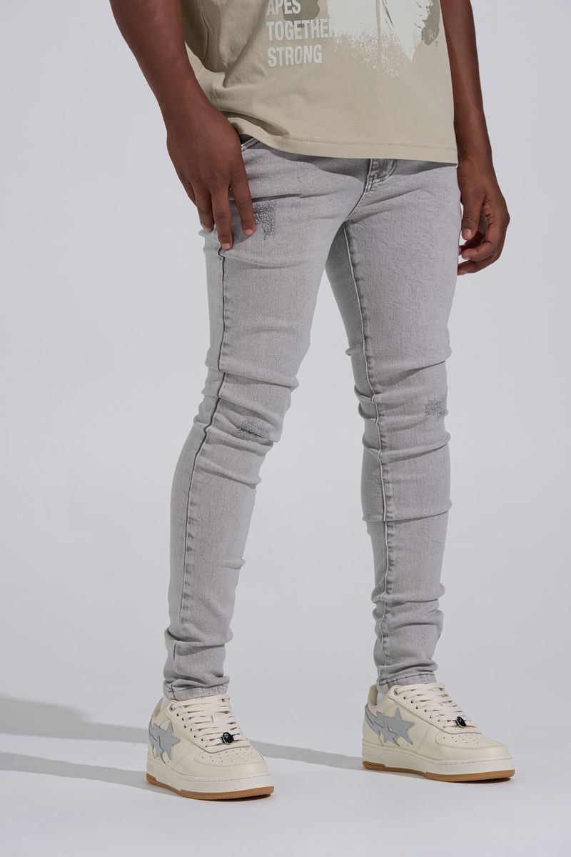 PHEELINGS "SILVER SCREEN" SKINNY DENIM (LIGHT GREY)