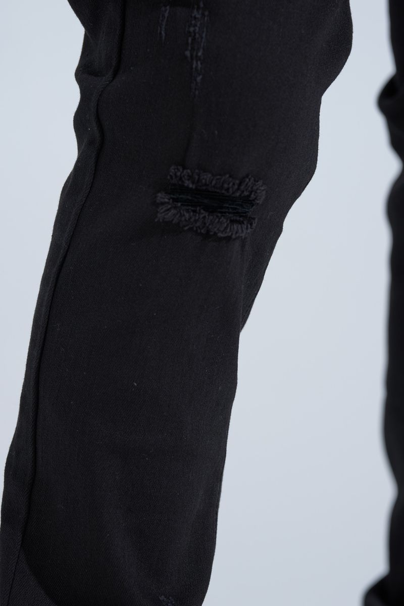 PHEELINGS "BLACK LABEL DISTRESSED STACK" STACKED DENIM (JET BLACK)