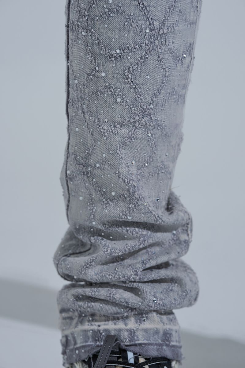 PHEELINGS "FIRST MILLION" RHINESTONE Stacked Denim (LIGHT GREY)