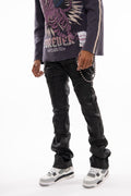 Gunzinii denim pants (COATED BLACK)