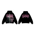 Shattered Hearts pink rose Hoodie