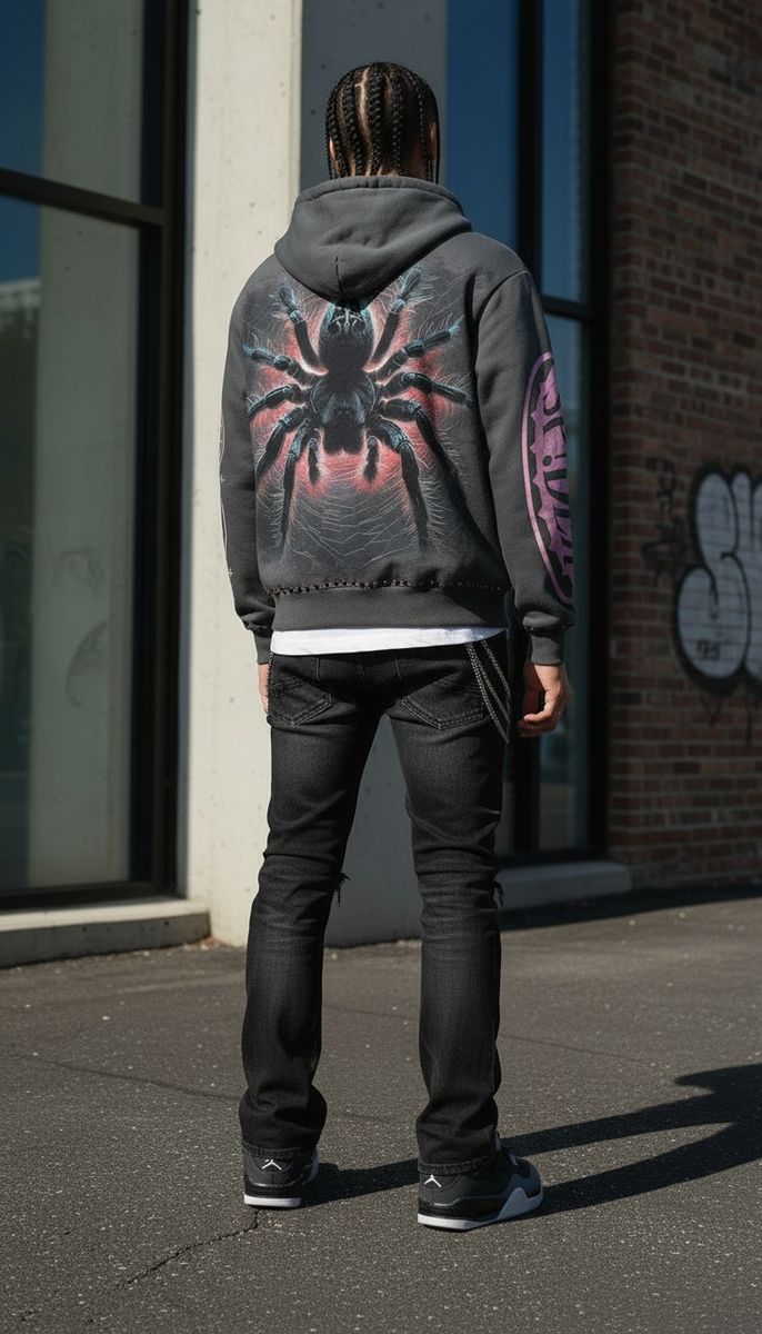 Stray full-zip hoodie (Charcoal)