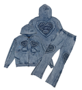 Gunzinii french terry hoodie set (Navy)