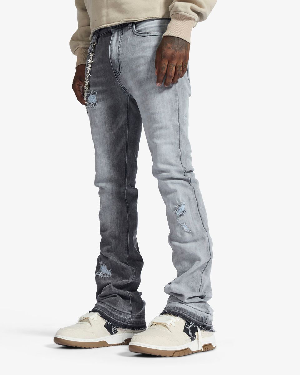 Melee "HANNIBAL" JEANS (SPLIT CHARCOAL WASH)