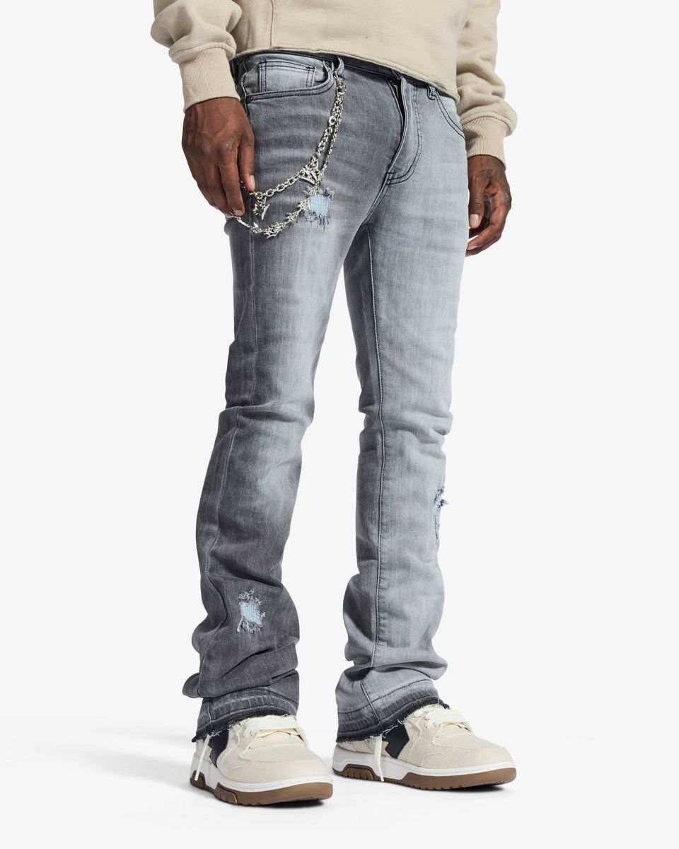 Melee "HANNIBAL" JEANS (SPLIT CHARCOAL WASH)