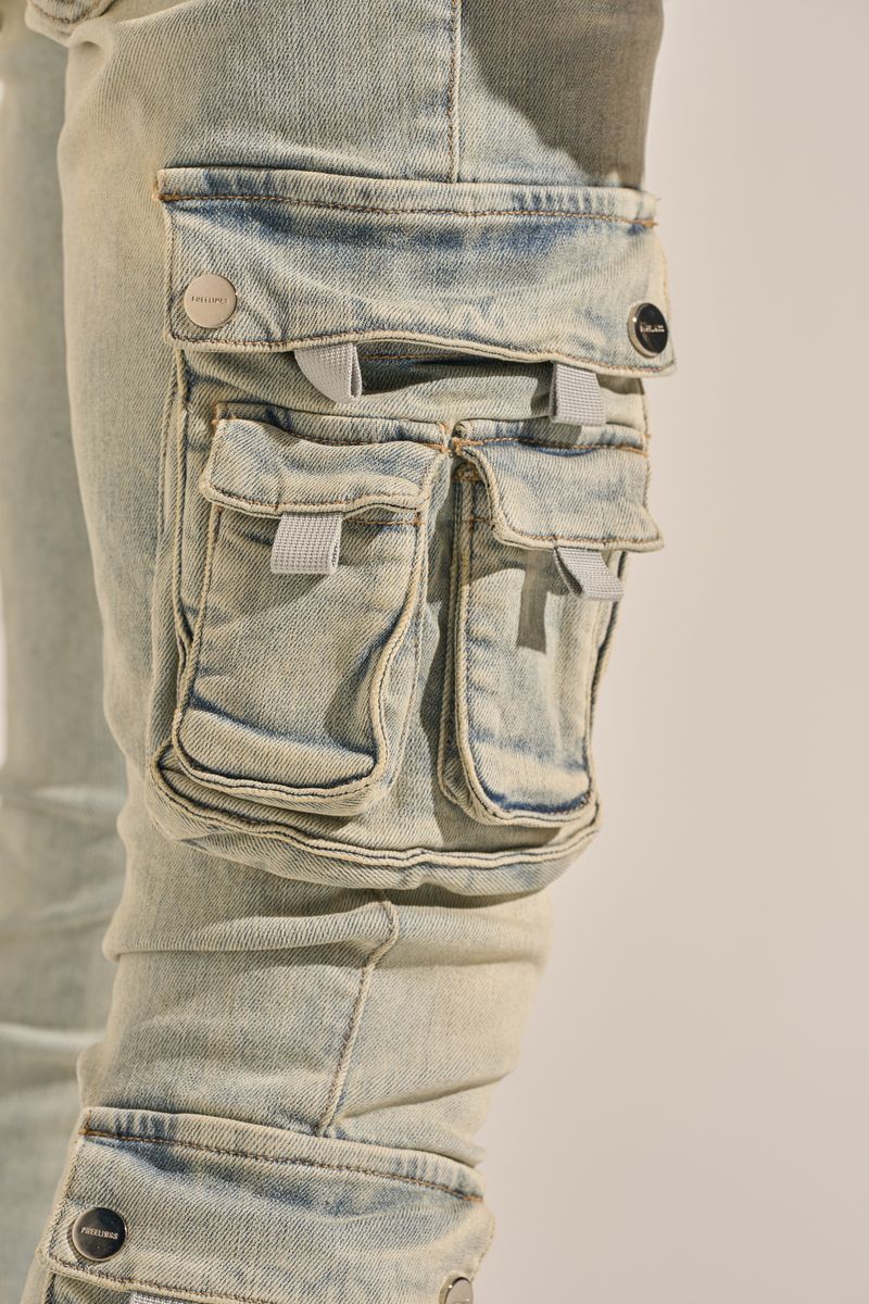 PHEELINGS "EMPOWERED ESSENCE" STACK CARGO DENIM (LIGHT BLUE)