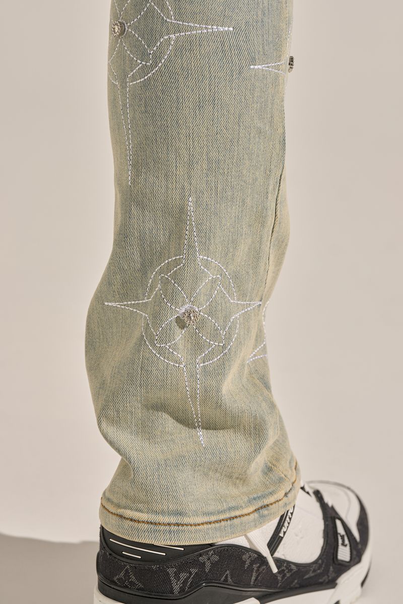 PHEELINGS "WISH YOU WERE HERE" STACK DENIM (LIGHT BLUE)