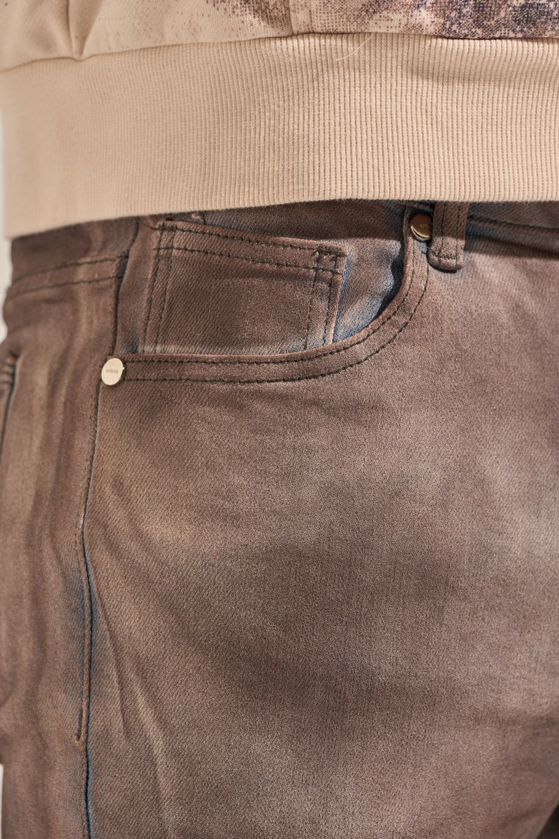 PHEELINGS "BUILT TO HEAL" CARGO STACK DENIM (FADED MAROON)