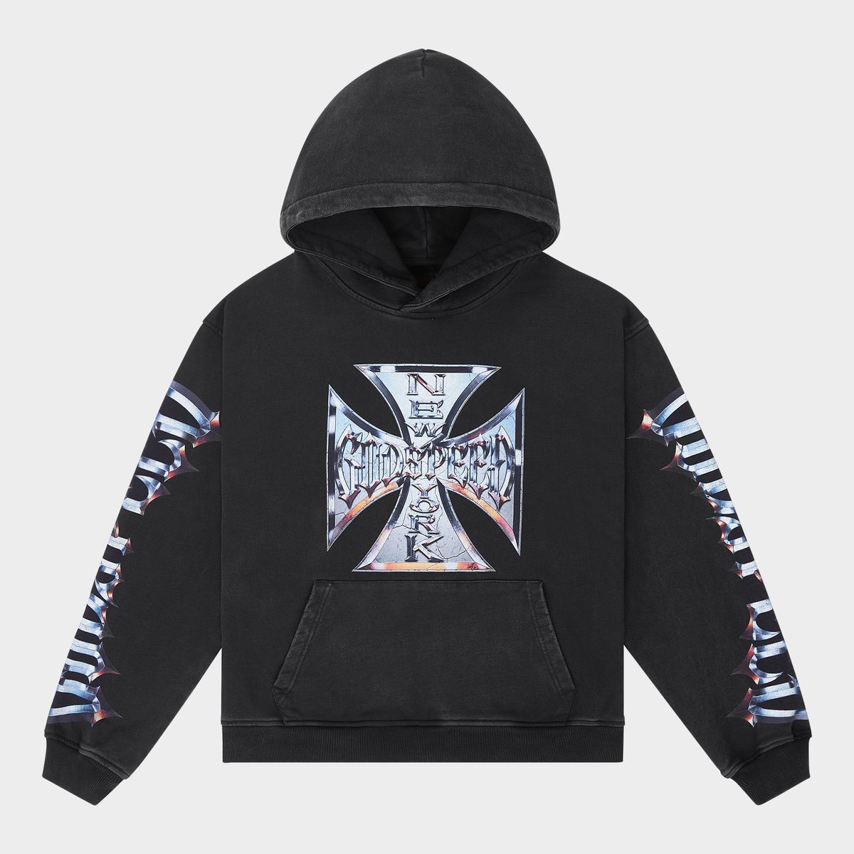 GODSPEED Chrome MOTTO Hoodie (Black wash)