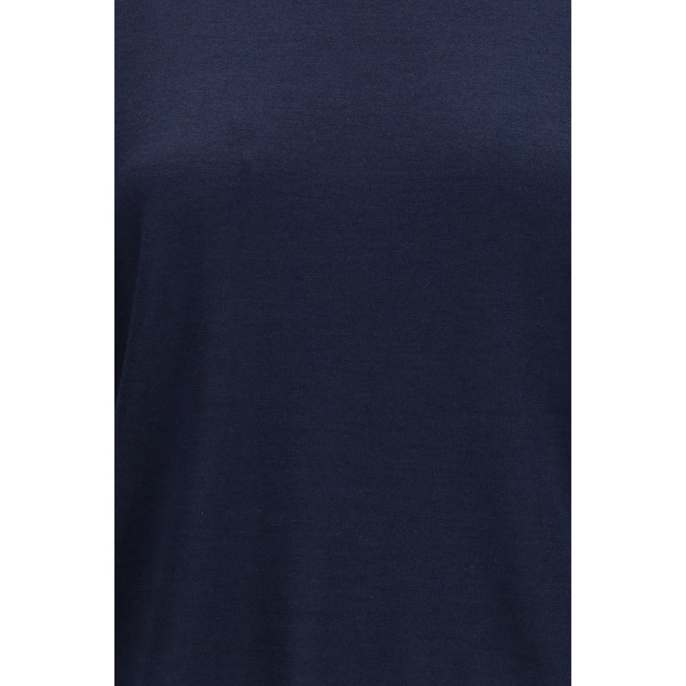 Blue Cashmere Sleeveles Sweater