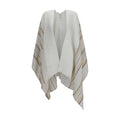 Beige Linen Poncho
