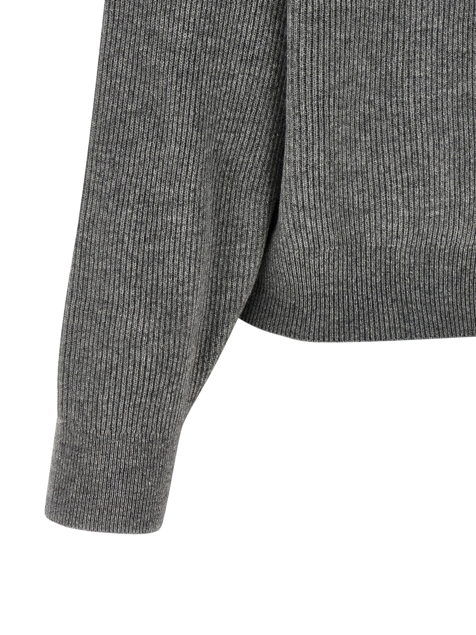 Gray Virgin Wool Cardigan