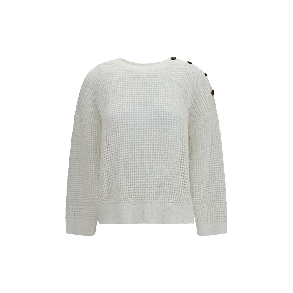 White Cotton Sweatshirt