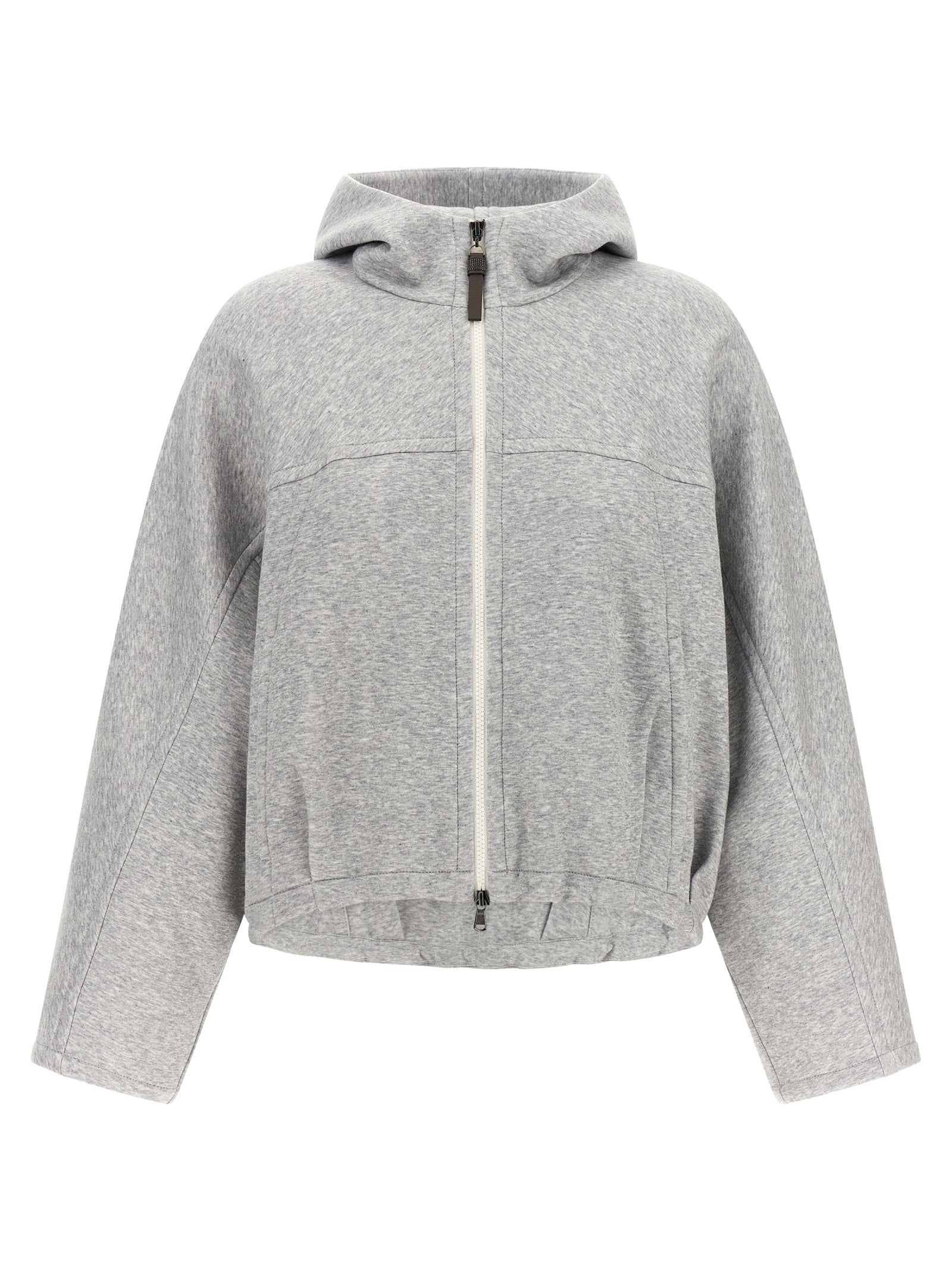 Gray Cotton Hoodie