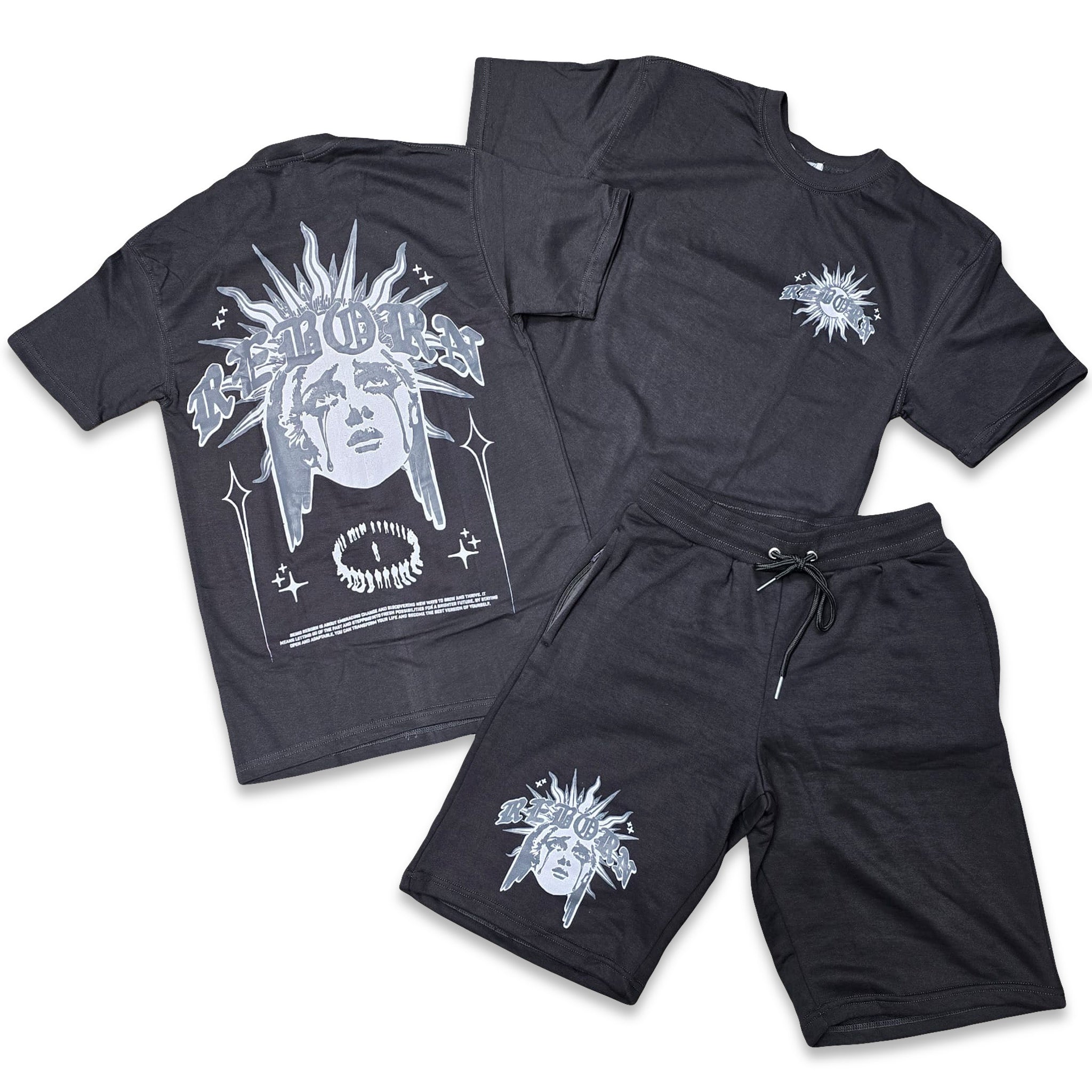 Retro Label REBORN Shorts and Shirt Set (Retro  4 Retro Wet Cement)