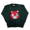 Retro Label Mask Bear Crewneck (Green)
