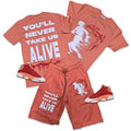 Retro Label ALIVE Shorts and Shirt Set (Retro 13 Dune Red)